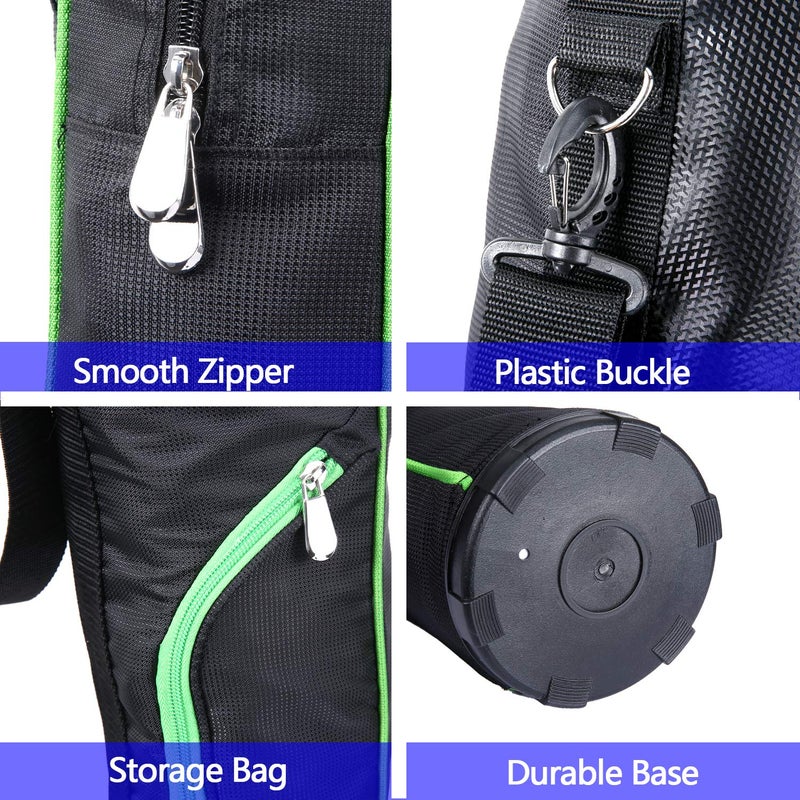 Konday Golf Club Travel Case Gun Bag Foldable with Hard Base,Driving Range Mini Course Practice Lightweight Golf Sundy Carry Bag for 7-9 Clubs,Black - Image 3